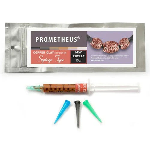 Prometheus® jeringa con pasta de arcilla de cobre - 10 gramos.(con 3 puntas)